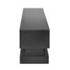 51.18inch Black morden TV Stand with LED Lights; high glossy front TV Cabinet; can be assembled in Lounge Room; Living Room or Bedroom; color:BLACK