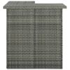 Corner Bar Table Gray 39.4"x19.7"x41.3" Poly Rattan