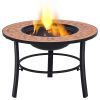 Mosaic Fire Pit Terracotta 26.8" Ceramic