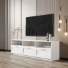 White modern minimalist TV cabinet 80 inch TV stand; open locker Living Room Bedroom