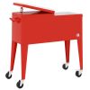 Cooler Cart with Wheels Red 36.2"x16.9"x35"