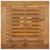 Bar Table Gray 23.6"x23.6"x43.3" Poly Rattan and Solid Acacia Wood