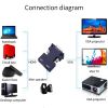 HDMI female to VGA male connector converter with audio projector HD computer display set-top box connector cable