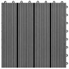 WPC Tiles 11.8"x11.8" 11 pcs 11 ftÂ² Gray