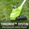 24V 12-inch TORQDRIVE String Trimmer with 2Ah USB Battery and Charger