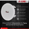 5 Core 6 Pieces 6.5 Inch Ceiling Speaker Wired Waterproof in Ceiling/in Wall Mounted CL 6.5-12 2W 6PCS