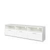 White modern minimalist TV cabinet 80 inch TV stand; open locker Living Room Bedroom