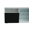 TV Stand High Gloss Doors Modern TV Stand LED(White/Black)