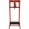 Hydraulic Shop Press ,12-Ton Capacity , Floor Mount ,with Press Plates, H-Frame Garage Floor Press, Adjustable Working Table Height,red