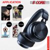 Bluetooth Wireless 5.0 USB Over Head Ear Stereo Headphone Noise Cancelling Headset Mic Gaming 5 Core Ratings (Black)