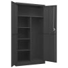 Locker Cabinet Anthracite 35.4"x15.7"x70.9" Steel