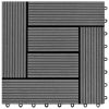 Gray 11 pcs 11.8"x11.8" Decking Tiles WPC 11 ftÂ²