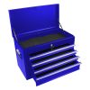 High Capacity Rolling Tool Chest with Wheels and Drawers; 6-Drawer Tool Storage Cabinet--BLUE