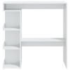 Bar Table with Storage Rack High Gloss White 39.4"x19.7"x40"