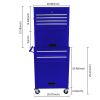 High Capacity Rolling Tool Chest with Wheels and Drawers; 6-Drawer Tool Storage Cabinet--BLUE