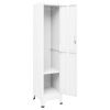 Locker Cabinet White 15"x17.7"x70.9" Steel