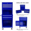 High Capacity Rolling Tool Chest with Wheels and Drawers; 6-Drawer Tool Storage Cabinet--BLUE