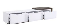 Orion TV Stand; White High Gloss & Rustic Oak 91680