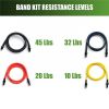 Stretch Bow Resistance Bands and Bar System Portable Home Gym for Full Body Workout Equipment Set Fitness Weightlifting and Exercise Kit