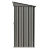 TOPMAX Patio 5ft Wx3ft. L Garden Shed; Metal Lean-to Storage Shed with Lockable Door; Tool Cabinet for Backyard; Lawn; Garden; Gray