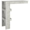 Wall Bar Table Concrete Gray 40.2"x17.7"x40.7" Engineered Wood