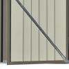 TOPMAX Patio 5ft Wx3ft. L Garden Shed; Metal Lean-to Storage Shed with Lockable Door; Tool Cabinet for Backyard; Lawn; Garden; Gray