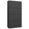 Locker Cabinet Anthracite 35.4"x15.7"x70.9" Steel