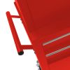 High Capacity Rolling Tool Chest with Wheels and Drawers; 6-Drawer Tool Storage Cabinet--RED