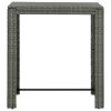 Patio Bar Table Gray 39.4"x23.8"x43.5" Poly Rattan