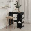 Bar Table with Storage Rack Black 39.4"x19.7"x40" Engineered Wood