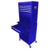 High Capacity Rolling Tool Chest with Wheels and Drawers; 6-Drawer Tool Storage Cabinet--BLUE