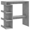 Bar Table with Storage Rack Concrete Gray 39.4"x19.7"x40"Engineered Wood