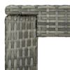 Patio Bar Table Gray 39.4"x23.8"x43.5" Poly Rattan