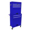 High Capacity Rolling Tool Chest with Wheels and Drawers; 6-Drawer Tool Storage Cabinet--BLUE