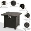 30 Inch 50000 BTU Square Propane Gas Fire Pit Table with Table Cover