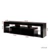 FURNITURE &amp; RUGS TV Stand 160 LED Wall Mounted Floating 63&quot; TV Stand (black)