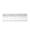 White modern minimalist TV cabinet 80 inch TV stand; open locker Living Room Bedroom