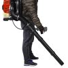 76cc gasoline backpack  leaf blower 4 cycle engine gas powered with nozzle extension fow lawn care