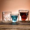1pc Coffee Mug Double-Layered Transparent Crystal Skull Head Glass Cup For Household Whiskey Wine Vodka Bar Club Beer Wine Glass