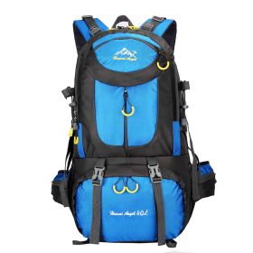 Mountaineering Bag Travel Bag Large Capacity Outdoor Sports Backpack (Color: Blue)