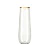 12/18Pcs Plastic Unbreakable Stemless Champagne Flutes Crystal Clear Wine Beer Cups Disposable Glass Wedding Party Bar Supplies