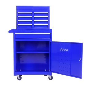 Adjustable Shelf Tool Cabinets W/ Drawer Tool Chest (Color: Blue)