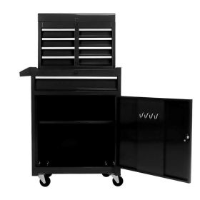 Adjustable Shelf Tool Cabinets W/ Drawer Tool Chest (Color: Black)