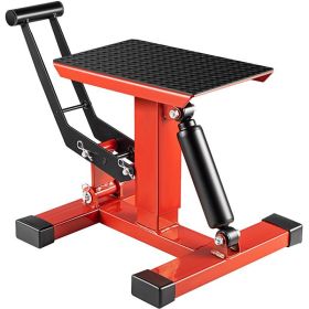 9.0"-16.5" Adjustable Steel Lift Stand 400 Lbs Heavy Duty Motorcycle Lift Repair Stand (Color: Red & Black)