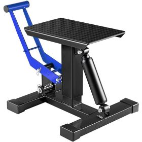 9.0"-16.5" Adjustable Steel Lift Stand 400 Lbs Heavy Duty Motorcycle Lift Repair Stand (Color: Blue)