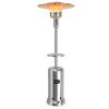 Outdoor Heater Propane Standing LP Gas Steel with Table and Wheels
