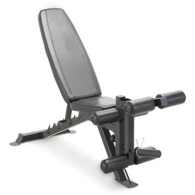 Home Gym Foldable Deluxe Utility Weight Bench (Color: As show the pic)