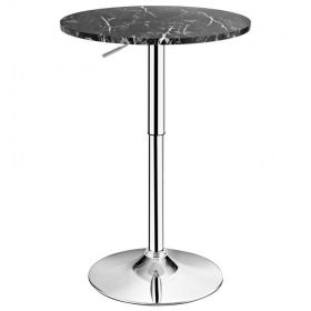 The pub bar table 24 Inch Round Bistro Bar Cocktail Table (Color: Black)