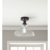 12" Semi-Flush Mount Ceiling Light, Satin Nickel