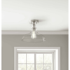 12" Semi-Flush Mount Ceiling Light, Satin Nickel